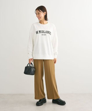 Green Parks アソートロゴミニ裏毛プルオーバー Off White