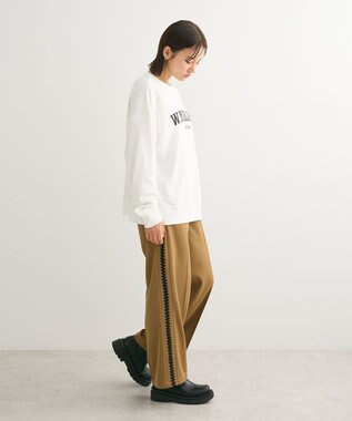 Green Parks アソートロゴミニ裏毛プルオーバー Off White