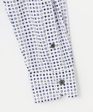 JOSEPH ABBOUD 【快適な着心地】コンパクトジャージー鹿の子プリント シャツ サックスブルー系5