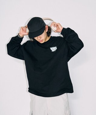WEGO 【ユニセックス着用ITEM】ユニークモチーフBIGロンT ブラック