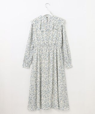 Feroux 【洗える】フラワープリントラッフル ワンピース ホワイト系2