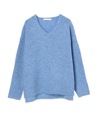 AMERICAN HOLIC ＭｉｘヤーンＶネックニットプルオーバー Sax