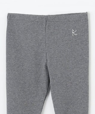 組曲 KIDS 【90-160㎝】【10分丈】テレコフリル レギンス グレー系