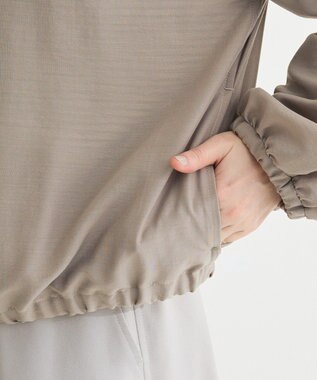 Green Parks ドロストネックシアーブルゾン Gray Beige