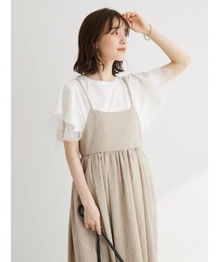 Green Parks ・ＥＬＥＮＣＡＲＥ　ＤＵＥ　フレアスリーブＴシャツ Off White