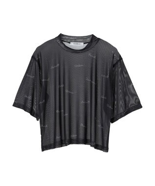 Green Parks ロゴ入りチュールトップス Black