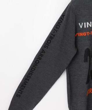 23区GOLF 【WOMEN】ロゴチェックジャガード　クルーネック ニット グレー系