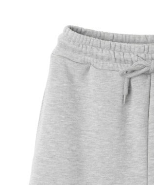 WEGO 【ウエストゴム】ダメージスウェットワイドパンツ 杢グレー