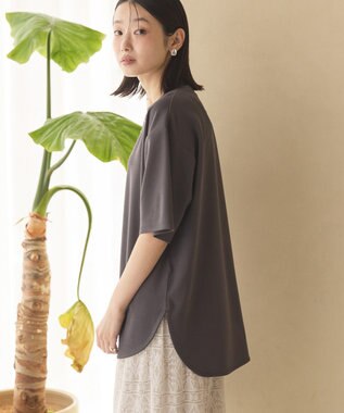AMERICAN HOLIC ジョーゼットラウンドヘムトップス Charcoal Gray