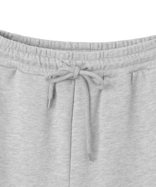 WEGO 【ウエストゴム】ダメージスウェットワイドパンツ 杢グレー