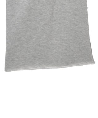 WEGO 【ウエストゴム】ダメージスウェットワイドパンツ 杢グレー