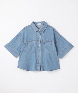 ANY L ライトオンスデニムシャツ ブリーチインディゴ