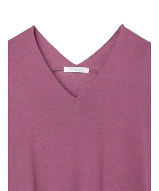 Green Parks 洗える　ミラノリブ編みニットプルオーバー Purple