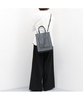 UNBILLION カシュカシュ cachecache / パネル型押し2wayトート ブラック