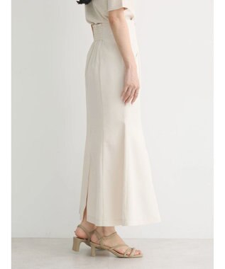 earth music&ecology フロントボタンマーメイドスカート Ivory