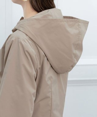 Tiaclasse 【洗える】撥水フードフレアコート グレージュ