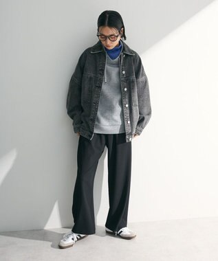 Green Parks ダンボール抜け衿プルオーバー Gray Mixture