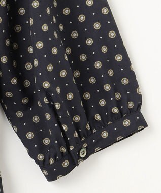 J.PRESS LADIES L 【洗える】ジオメトリックプリント ワンピース ネイビー系5