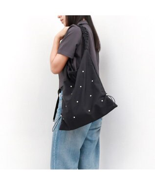 UNBILLION カシュカシュ cachecache / ビジュー付きワンハンドルトート