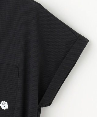 PW CIRCULUS 【高通気 / 軽撥水 / 軽量のDotAir 使用】【WOMEN】バンドカラーワンピ ゴルフウェア レディース ブラック系