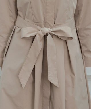 Tiaclasse 【洗える】撥水フードフレアコート グレージュ