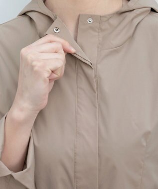 Tiaclasse 【洗える】撥水フードフレアコート グレージュ