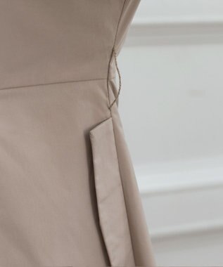 Tiaclasse 【洗える】撥水フードフレアコート グレージュ