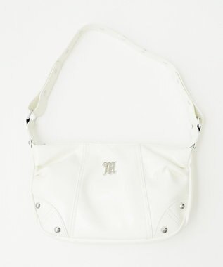 WEGO メタルパーツハーフムーンバッグ オフホワイト