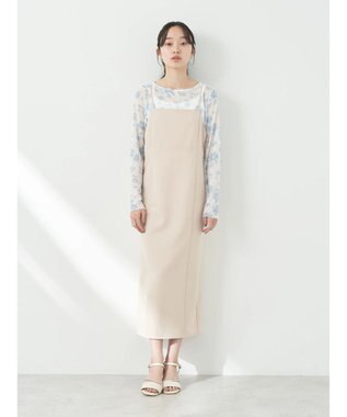 earth music&ecology バックスリットＩラインキャミワンピース Light Beige