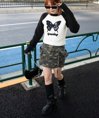 WEGO フラッフィーラグランちびニット ホワイト