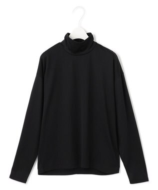 ICB 【洗える】リバーストレッチジャージー ハイネックプルオーバー ブラック系
