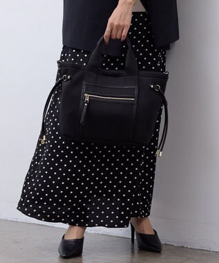 TOPKAPI 【新色追加】【TREASURE TOPKAPI】ネオプレン フロントポケット 2way ショルダー付き ミニトートバッグ ブラック