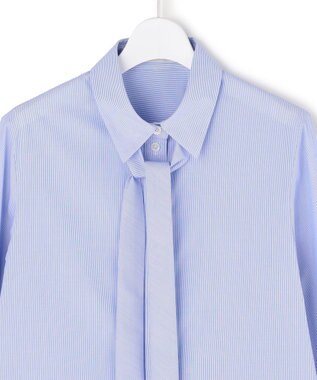 ICB 【2WAY】 クリーンブロード タイ付きシャツ ブルーストライプ
