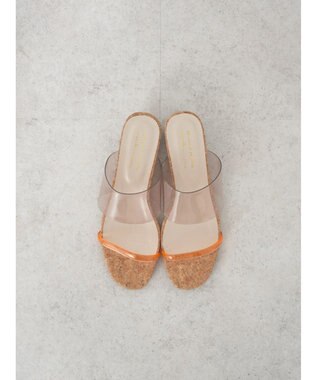 earth music&ecology ＯＲｉｅｎｔａｌＴＲａｆｆｉｃ　クリアストラップサンダル Brown