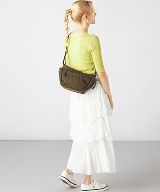 LA BAGAGERIE 【MONICA】サイドジップミニショルダーバッグ カーキ