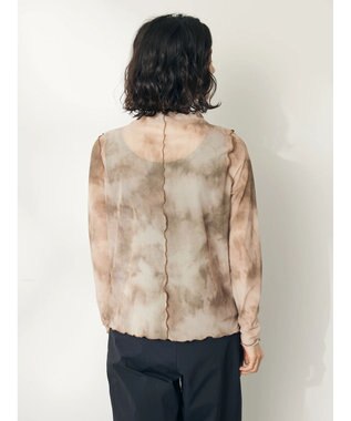 CRAFT STANDARD BOUTIQUE タイダイメッシュボトルネックインナー Mocha