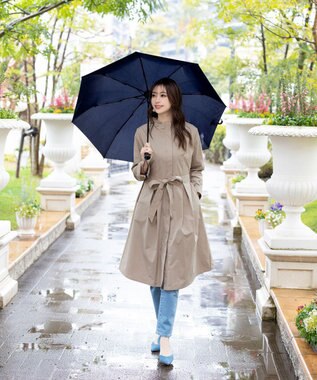 Tiaclasse 【洗える】撥水フードフレアコート グレージュ