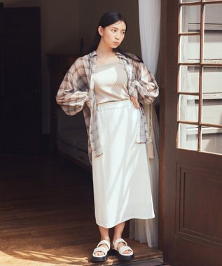 earth music&ecology ワイドストラップキャミソール Beige