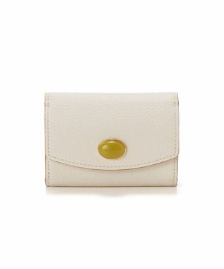 TOPKAPI 【TOPKAPI】gemdrops ジェムドロップ ミニエンボスレザー 天然石 三つ折り 財布