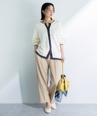 Green Parks アンチピリング前後２Ｗａｙニットカーディガン Ivory