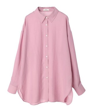 earth music&ecology シアーボーイズライクシャツ Pink