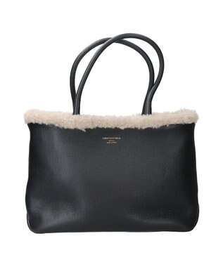 INTER-CHAUSSURES 【CHRISTIAN VILLA】ムートンパイピングバッグ ブラック