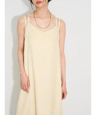 Green Parks ウ゛ィンテージフラワージャガードキャミワンピース Beige