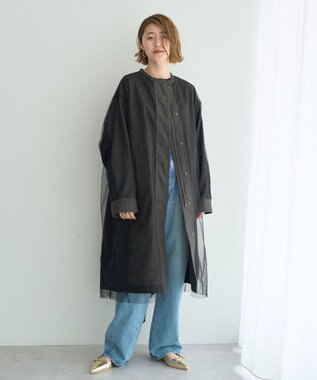 YECCA VECCA 【リバーシブル】2wayミリタリーコート Charcoal Gray