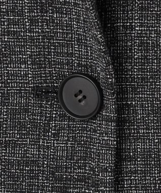 ICB L 【先行予約】 ミックスブッチャー バックスリットジレ ブラック×オフホワイト