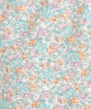 ANY KIDS 裾リボン 5分丈 レギンス 花グリーン