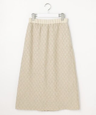 自由区 【セットアップ対応】ワッシャーカットジャカード スカート ベージュ