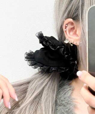 WEGO Lスウェットフリルシュシュ ブラック