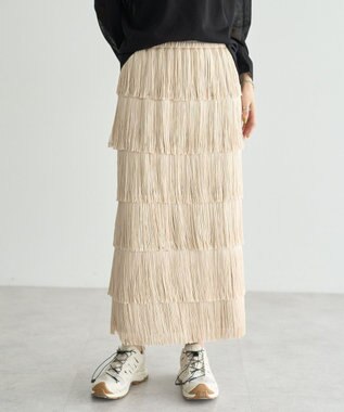 YECCA VECCA フリンジロングスカート