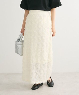 Green Parks チュールフリルＩラインスカート Ivory